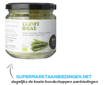 Raw Organic Food Tarwegras poeder aanbieding