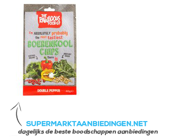 Rawlicious Boerenkool chips double pepper aanbieding