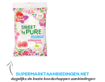 Red Band Sweet'n pure winegums berries suikervrij aanbieding