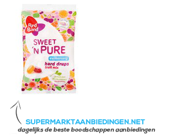 Red Band Sweet'n pure winegums fruitmix suikervr aanbieding