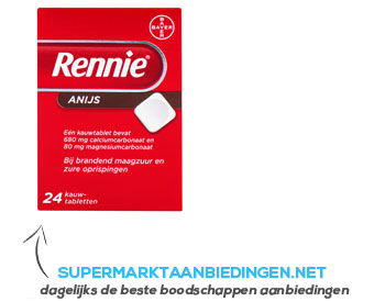Rennie Anijs kauwtabletten aanbieding