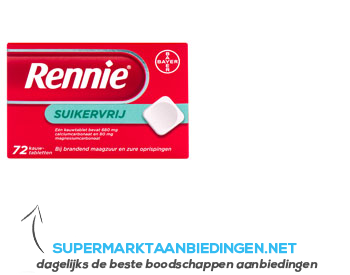 Rennie Maagzuur kauwtabletten suikervrij aanbieding