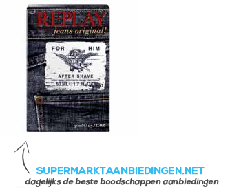 Replay Jeans original for him eau de toilette aanbieding