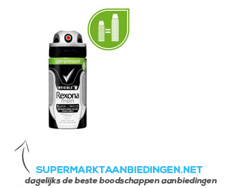 Rexona Deodorant spray invisible black & white aanbieding