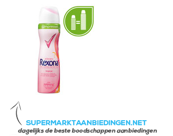 Rexona Deodorant spray women fragrance tropical aanbieding