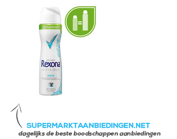 Rexona Deodorant spray women invisible aqua aanbieding