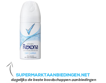 Rexona Deodorant spray women ultra dry cotton aanbieding