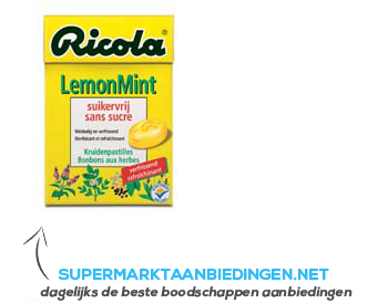 Ricola Lemonmint suikervrij aanbieding