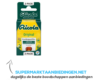 Ricola Original kruidenpastilles suikervrij aanbieding