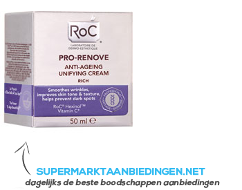 RoC Pro Renove rich anti-ageing unifying cream aanbieding