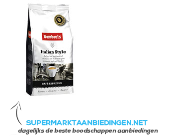 Rombouts Koffie Italian style bonen aanbieding