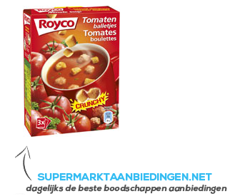 Royco Minute Soup crunchy tomaat met balletjes aanbieding