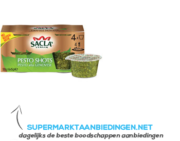 Sacla Pesto shots pesto alla genovese aanbieding