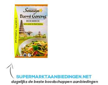 Samasaya Boemboe bami goreng aanbieding