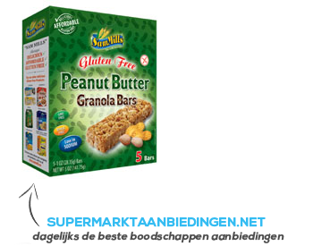 SamMills Peanut butter granola bars glutenvrij aanbieding