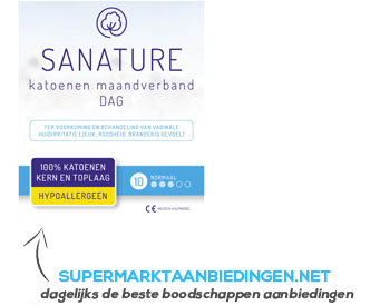 Sanature Katoen maandverband dag aanbieding