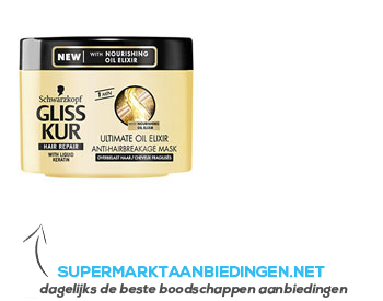 Schwarzkopf Gliss kur masker ultimate oil elixir aanbieding