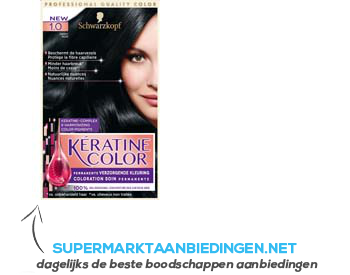 Schwarzkopf Keratine color 1.0 zwart aanbieding