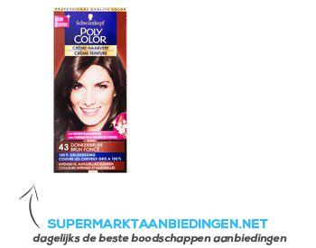 Schwarzkopf Poly color haarverf donkerbruin 43 aanbieding