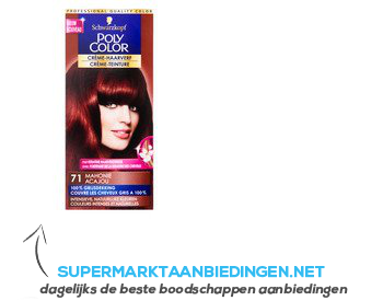 Voorkeursbehandeling twist Kan worden genegeerd Schwarzkopf Poly color haarverf mahonie 71 aanbieding | Supermarkt  Aanbiedingen