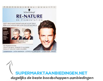 Schwarzkopf Re-nature men donkerbruin tot zwart aanbieding