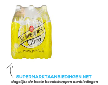 Schweppes Indian tonic zero aanbieding