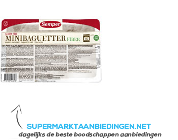 Semper Minibaguetter fiber glutenvrij aanbieding