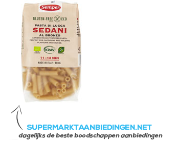 Semper Sedani pasta di lucca bio glutenvrij aanbieding