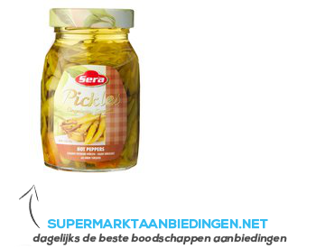 Sera Pickels hot peppers aanbieding