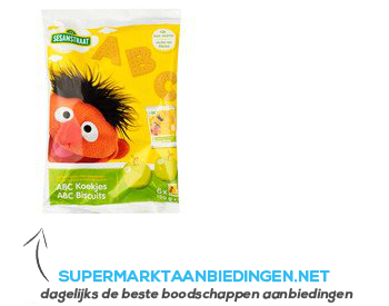 Sesamstraat ABC koekjes aanbieding