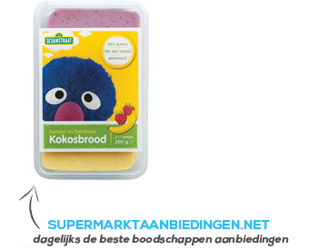 Sesamstraat Kokosbrood aanbieding