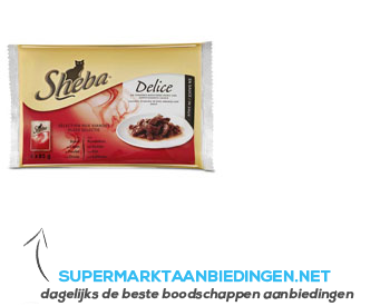 Sheba Delice multipack vlees selectie aanbieding