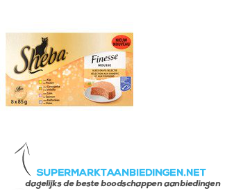 Sheba Finesse mousse vlees-vis aanbieding