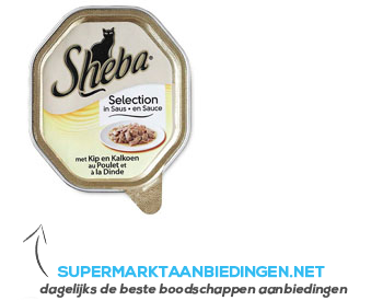 Sheba Selection saus kip-kalkoen aanbieding