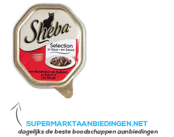 Sheba Selection saus rund-kalkoen aanbieding