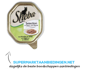 Sheba Selection saus wild en konijn aanbieding