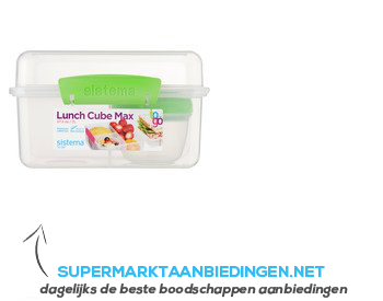 Sistema Lunchbox 3-delig lime - 2 l aanbieding