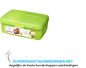 Sistema Lunchbox Quaddie lime – 1,5 l aanbieding
