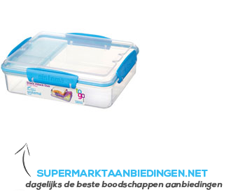 Sistema Snack attack duo blauw 975 ml aanbieding