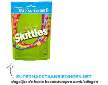 Skittles Crazy sours stazak aanbieding