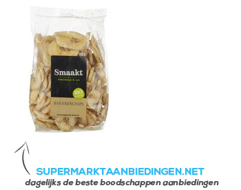 Smaakt Bananenchips biologisch aanbieding