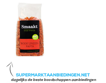 Smaakt Rode linzenpasta aanbieding