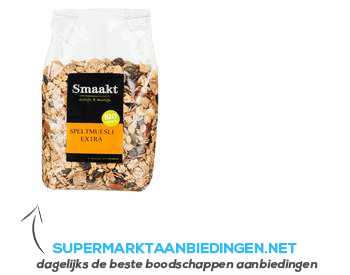 Smaakt Speltmuesli extra biologisch aanbieding