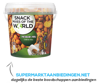 Snack Mixes of the W Mexican mix pinda's en zoutjes aanbieding