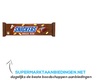 Snickers Snacksize 9-pack aanbieding