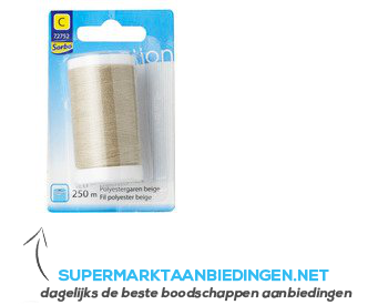 Sorbo Garen 100% polyester beige 250m aanbieding