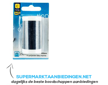 Sorbo Garen 100% polyester marineblauw 250m aanbieding