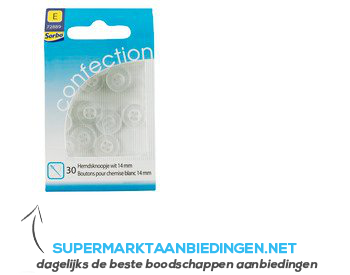 Sorbo Hemdsknoopjes wit 14 mm aanbieding