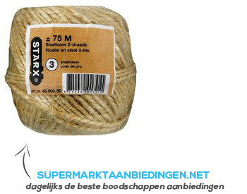 Sorbo Sisaltouw bol 75m aanbieding