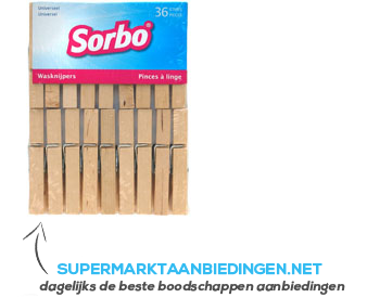 Sorbo Wasknijpers hout aanbieding